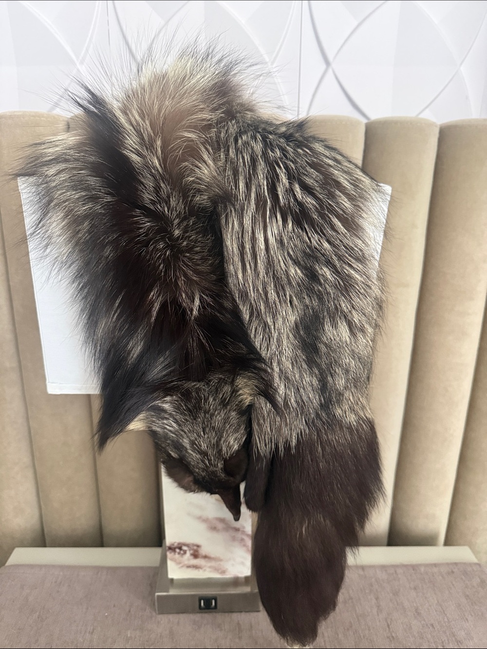 Real Fox silver fox fur scarf like new - Picture 8 of 10